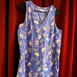 Purple Large Paisley Summer Dress